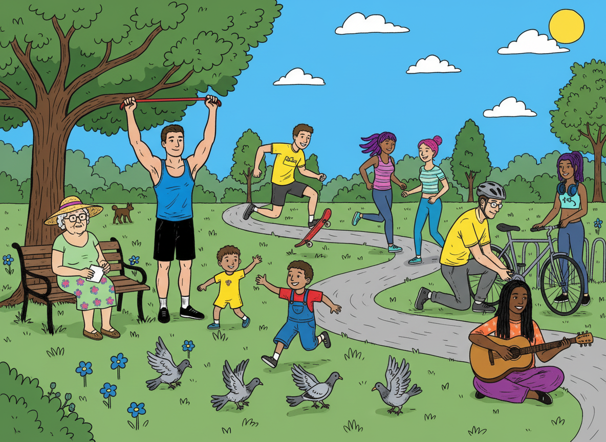 Lively park activities